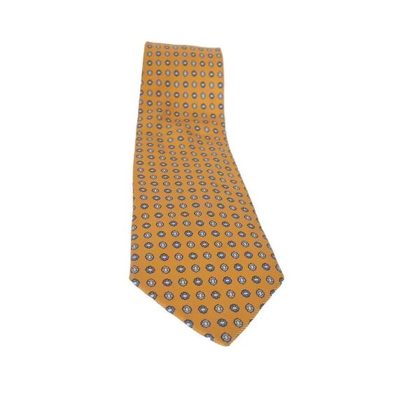 Brooks Brothers Makers Gold Geometric 100% Silk Tie. Made In USA. - Picture 1 of 7